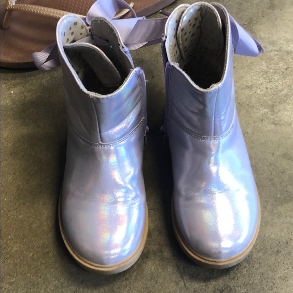 Girls size 10 purple sparkle boots tucker + tate